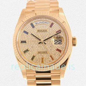 Rolex Day-date m128238-0051 36mm Unisex Diamond Paved Dial