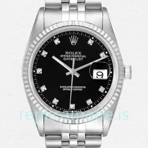 Rolex Datejust 16234BKDJ Men's 36mm Black Dial