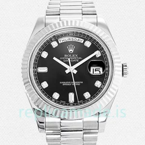 Rolex Day-Date 41mm 218239 Men's Silver-tone President Bracelet