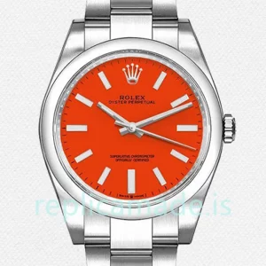 Rolex Oyster Perpetual 31mm m277200-0008 Ladies Red Dial Automatic