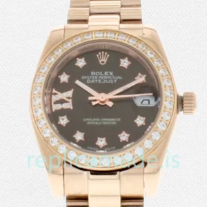 Rolex Datejust 28mm m279135rbr-0001 Ladies President Bracelet Chocolate Diamond Dial