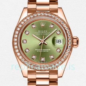 Rolex Datejust m279135rbr-0014 Ladies 28mm President Bracelet/Jubilee Bracelet Rose Gold-tone