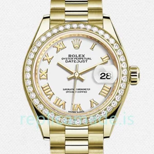 Rolex Datejust m279138rbr-0031 Ladies 28mm Gold-tone