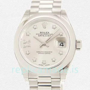 Rolex Datejust m279166-0001 28mm Ladies Automatic Silver Diamond Dial