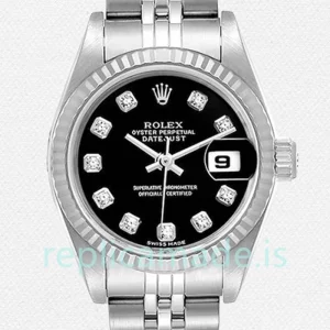 Rolex Datejust Ladies 279174 28mm Jubilee Bracelet Black Dial
