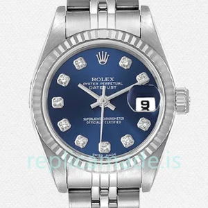 Rolex Datejust 28mm 279174 Ladies Jubilee Bracelet Blue Dial