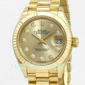 Rolex Datejust Ladies m279178-0017 28mm Champagne Dial