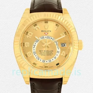 Rolex Sky-dweller 42mm Men's 326138 Champagne Dial