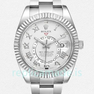 Rolex Sky-dweller 326939-72419 Men's 42mm Silver Dial
