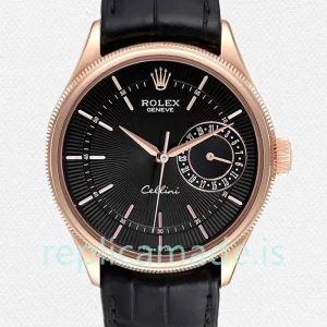 Rolex Cellini 39mm Men's m50515-0011 Automatic Leather Strap