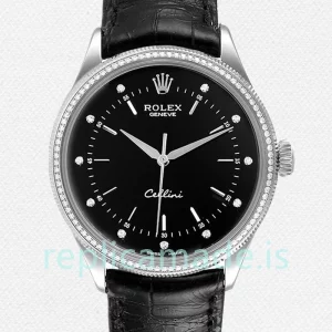 Rolex Cellini Men's 39mm m50609rbr-0007 Black Dial Automatic
