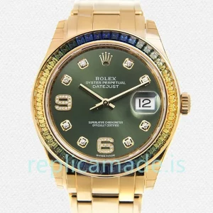 Rolex Pearlmaster Ladies 86348SABLV-42748 31mm Green Dial