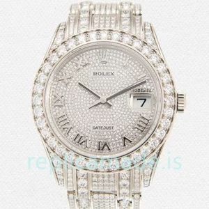 Rolex Pearlmaster m86409rbr-0001 Men's 41mm Diamond Paved Dial Bracelet