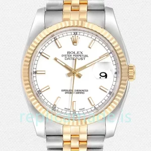 Rolex Datejust Men's 36mm 116233 Automatic White Dial