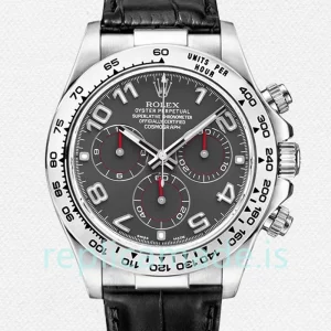 Rolex Daytona Men's 40mm 116519 Silver-tone Leather Strap