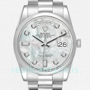 Rolex Day-Date 118206 Men's 36mm Automatic Mother of Pearl Dial