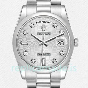 Rolex Day-Date Men's 36mm 118206 Silver-tone