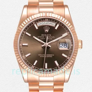 Rolex Day-Date 36mm 118235 Men's Brown Dial Automatic