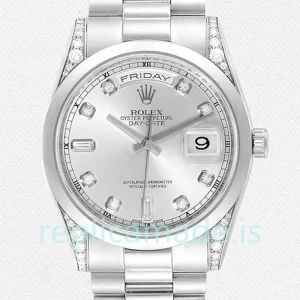 Rolex Day-Date Men's 118296 36mm Automatic Silver-tone