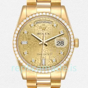 Rolex Day-Date m118348-0037 36mm Men's Champagne Jubilee Dial