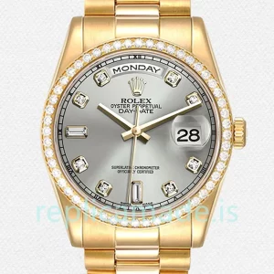 Rolex Day-Date 36mm Men's m118348-0077 Grey Dial Automatic