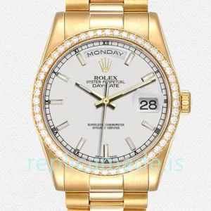 Rolex Day-Date m118348-0098 36mm Men's Oyster Bracelet/President Bracelet