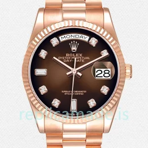 Rolex Day-Date Men's m128235-0037 36mm Brown Dial