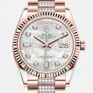 Rolex Day-Date Men's m128235-0032 36mm Rose Gold-tone Automatic