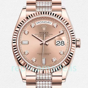 Rolex Day-Date Men's 36mm m128235-0019 Rose Gold Dial