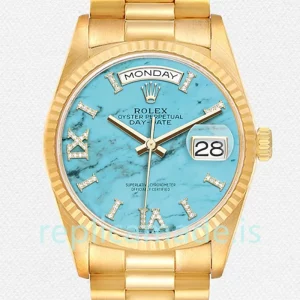 Rolex Day-Date Men's m128238-0071 36mm Blue Dial