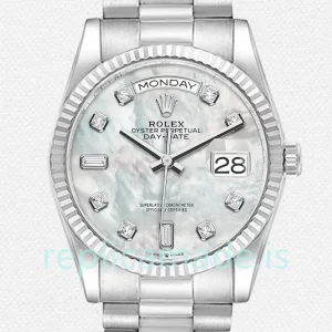 Rolex Day-Date 36mm m128239-0007 Men's President Bracelet Mother of Pearl Dial