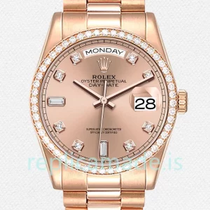 Rolex Day-Date Men's m128345rbr-0009 36mm President Bracelet Rose Gold Dial