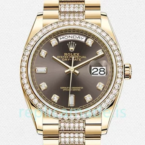 Rolex Day-Date 36mm m128348rbr-0007 Men's Brown Dial Automatic