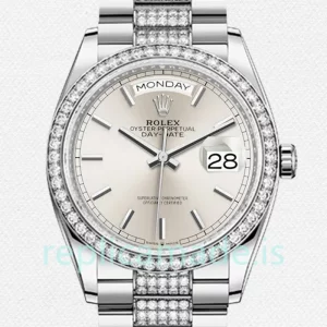 Rolex Day-Date 36mm m128349rbr-0013 Men's Silver-tone