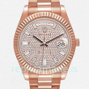 Rolex Day-Date Men's 40mm m228235-0036 President Bracelet Diamond Paved Dial