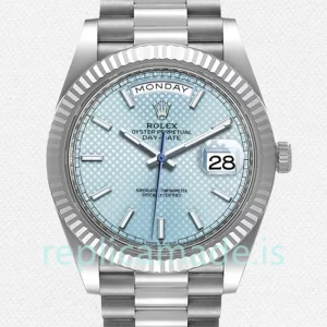 Rolex Day-Date m228236-0005 Men's 40mm Silver-tone