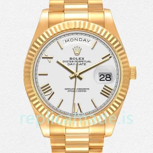 Rolex Day-Date 40mm Men's m228238-0042 White Dial Automatic