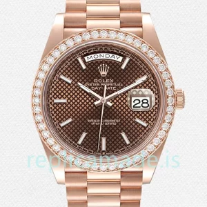 Rolex Day-Date 40mm Men's m228345rbr-0005 Rose Gold-tone Brown Dial