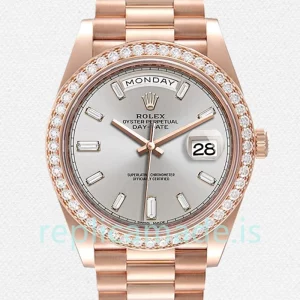 Rolex Day-Date Men's 40mm m228345rbr-0007 President Bracelet Grey Dial