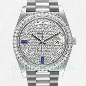 Rolex Day-Date 40mm Men's m228349rbr-0036 President Bracelet Diamond Paved Dial