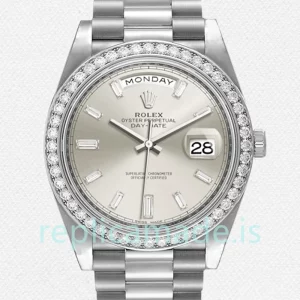 Rolex Day-Date m228349rbr-0001 Men's 40mm Silver Dial Automatic