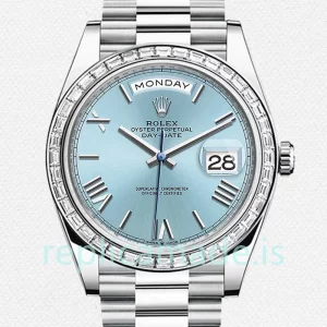 Rolex Day-Date m228396tbr-0030 40mm Men's Silver-tone