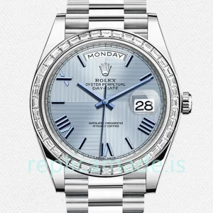Rolex Day-Date m228396tbr-0004 40mm Men's Silver-tone