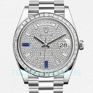 Rolex Day-Date 40mm m228396tbr-0021 Men's Diamond Paved Dial Automatic