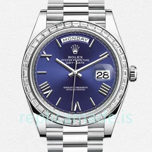 Rolex Day-Date m228396tbr-0026 40mm Men's Navy Blue Dial