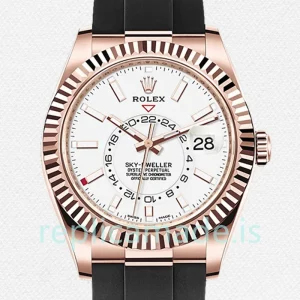 Rolex Sky-Dweller m326235-0004 42mm Men's Rose Gold-tone White Dial