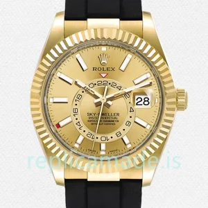 Rolex Sky-Dweller 42mm Men's m326238-0007 Gold-tone Champagne Dial