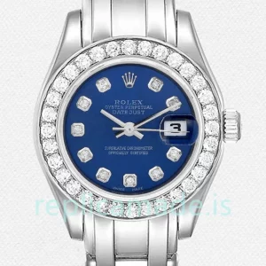 Rolex Pearlmaster 80299-72949 Ladies 29mm Blue Dial