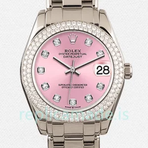 Rolex Pearlmaster 31mm Unisex 81339 Pink Dial Automatic