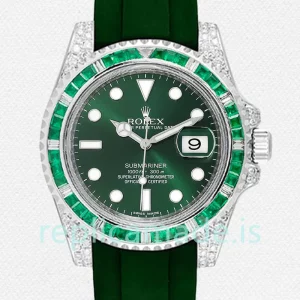 Rolex Submariner 116610 40mm Men's Silver-tone Green Dial